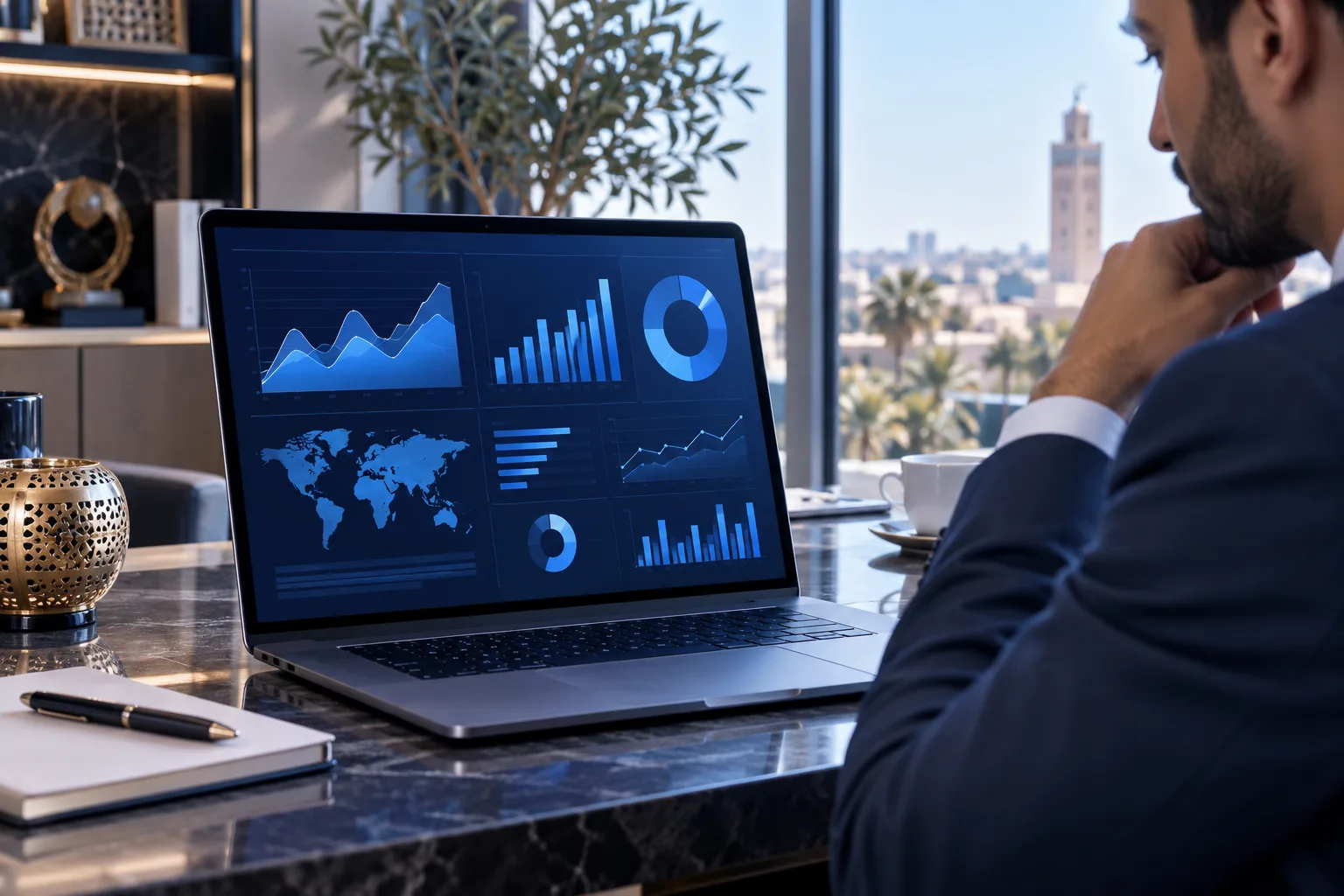 Illustration professionnelle associée à Business Intelligence (BI)